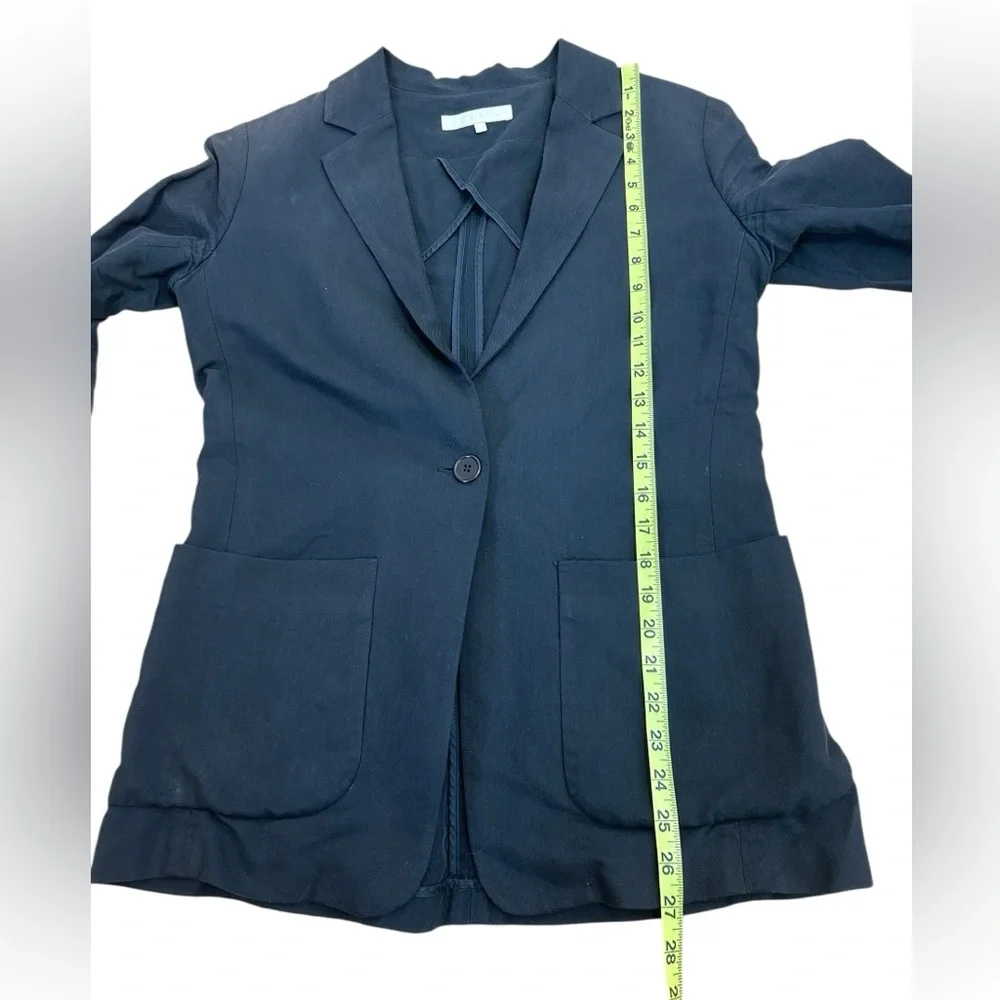 Apiece Apart Black Cotton Viscose One Button Blazer size 6 - Picture 12 of 12